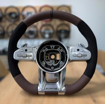 Lenkrad neu Beziehen für MB C43 C63s GLC43 W464 W205 W213 AMG